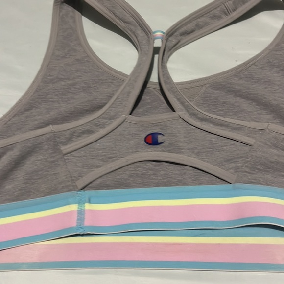 champion sports bra grey & pastel detail🩵🩶💗 - Picture 2 of 4